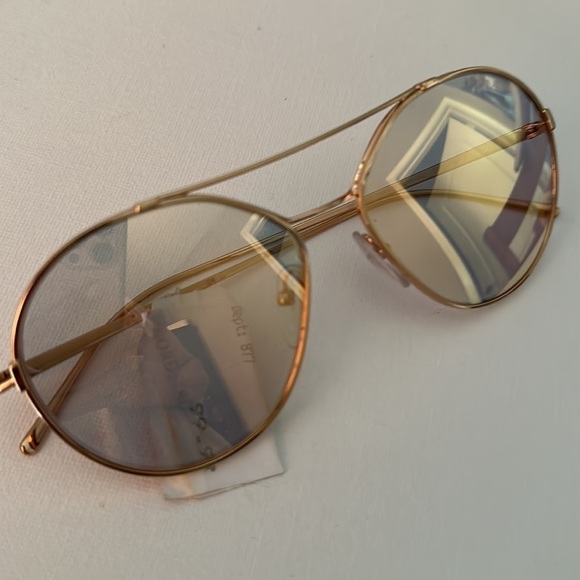 PRADA Rose Gold Round Aviator lightly tint sunglasses indoor/Outdoor unisex NWT - Picture 10 of 16